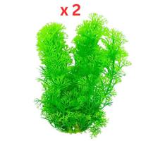 Aquarium Plastic Plant - M857 -W6XH20 Cm Pack Of 2