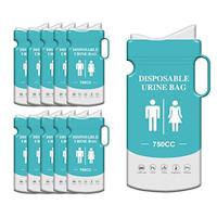 12pcs Emergency Portable Urine Bag, Travel Urinal Bag, Disposable Urine Bag Used for Emergency Situations for Traffic Jams, Vomiting, Camping. Unisex Urinal Bag 750ML Lightinthebox