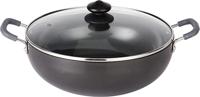 Royalford 28 CM Hard Anodized Deep Kadai - Black - RF11705