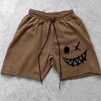 Smile Face Print Men's Shorts Summer Shorts Hawaii Shorts Side Pockets Drawstring Elastic Waist 3D Print Breathable Soft Short Casual Daily Holiday Fashion Streetwear Lightinthebox