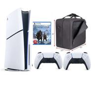 Sony PlayStation 5 Console Disc Slim 1TB (International Edition) with Extra Controller, Bag and God Of War Ragnarok PS5