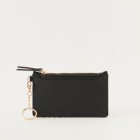 Sasha Solid Card Holder with Keychain Ring