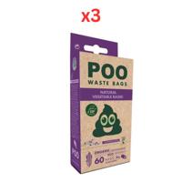M-Pets Poo Eco Friendly Waste Bags Lavender Scented 60pcs (Pack of 3)