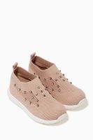 Crystal-Trimmed Woven Knit Sneakers Crystal-Trimmed Woven Knit Sneakers