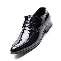 Men's Oxfords Derby Shoes Formal Shoes Dress Shoes Patent Leather Shoes Walking Business Classic Wedding Office Career Party Evening PU Lace-up Black Spring Fall Lightinthebox