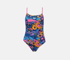 Womens Cores Booster Back One Piece Swimwear  Blue Combo