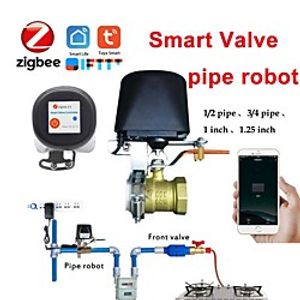 diy smart home tuya zigbee automatic watergas valve manipulator valve switch timer app control support alexa google smartthings Lightinthebox