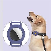 Phone Case For Apple AirTag Airtag Dog Collar AirTag Anti-lost Locator Tracker Solid Colored Silicone miniinthebox - thumbnail