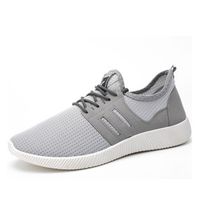 Men Mesh Fabric Breathable Light Running Shoes Lace Up Sneakers
