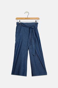 Kids Girls Pull On Wide Pants  Dark Blue