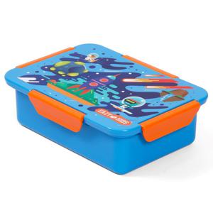 Eazy Kids 1 - 2 - 3 - 4 Compartment Convertible Bento Lunch Box Space - Blue - 850ml