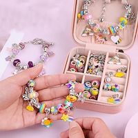 Childrens Christmas Presents Children's DIY Handmade Beaded Knitted Bracelet Toy Bead Gift Box Set Necklace Primary School Girl Toy Lightinthebox - thumbnail