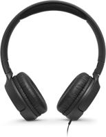 JBL Tune 500 Wired On-Ear Headphones, Black