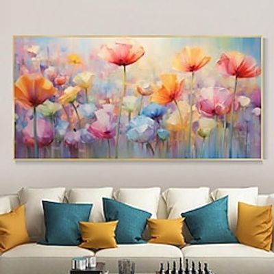 Colourful Abstract Handpainted flowers Watercolour Painting Style Canvas Art Wall Handmade Living Room Decor Floral Wall Art miniinthebox Colourful Abstract Handpainted flowers Watercolour Painting Style Canvas Art Wall Handmade Living Room Decor Floral Wall Art miniinthebox