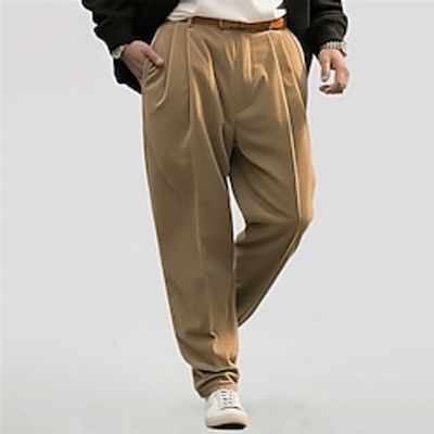 Men's Dress Pants Trousers Pleated Pants Suit Pants Front Pocket Straight Leg Plain Comfort Business Daily Holiday Fashion Chic Modern Blue Brown miniinthebox Men's Dress Pants Trousers Pleated Pants Suit Pants Front Pocket Straight Leg Plain Comfort Business Daily Holiday Fashion Chic Modern Blue Brown miniinthebox