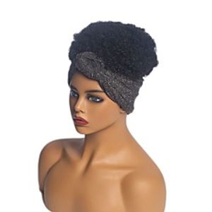 shiny headscarf wig headgear new headscarf wig cover africa small curly hair wig headgear Lightinthebox