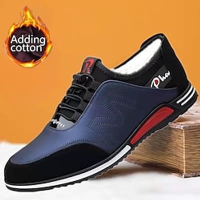 Men's Sneakers Casual Shoes Retro Walking Casual Daily Leather Comfortable Booties  Ankle Boots Loafer Black Blue Spring Fall Lightinthebox