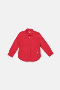 Toddler Boys Button Down Shirt  Red