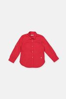 Toddler Boys Button Down Shirt  Red - thumbnail