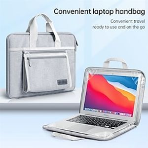 Laptop Briefcases 12 13.3 14 inch Compatible with Macbook Air Pro, HP, Dell, Lenovo, Asus, Acer, Chromebook Notebook Expandable Bag Shock Proof With Handle Anti-theft Zipper Oxford Cloth Solid Lightinthebox