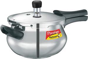 Prestige Deluxe Plus Aluminium Mini Handi Polished Pressure Cooker, 3 Ltr, MPD10793