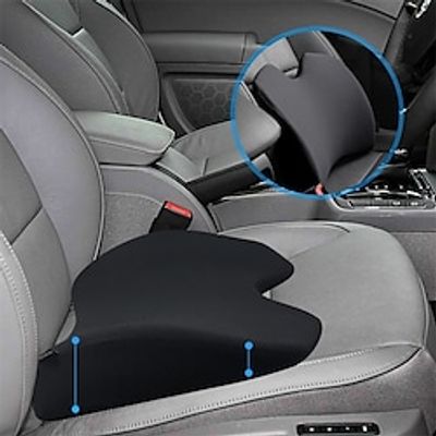 TOYALI Car Seat Cushion for Driving - Multi-Use Memory Foam Car Seat Pad or Lumbar Support Pillow - Sciatica Lower Back Pain Relief for Car Travel Long Trips Driver Office Chair Lightinthebox