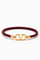 Valentino Garavani VLOGO Signature Bracelet in Leather - thumbnail