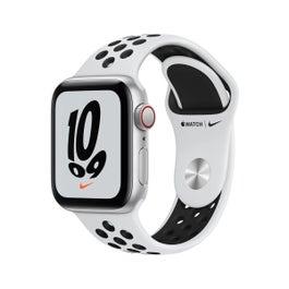 Apple Watch Nike SE Silver Aluminium Case with Pure Platinum-Black Nike Sport Band