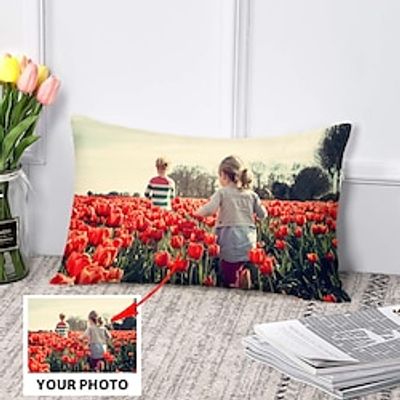 Customized Lumbar Pillow Cover Add your Image Personalized Photo Design Picture Fashion Casual Pillowcase Cushion Cover 1pc Lightinthebox