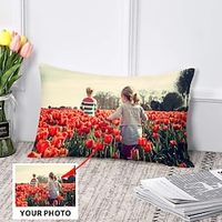 Customized Lumbar Pillow Cover Add your Image Personalized Photo Design Picture Fashion Casual Pillowcase Cushion Cover 1pc Lightinthebox - thumbnail