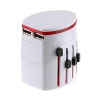 6-in-1 International Travel Adapter, 30W GaN Multi Socket, 3-Ports USB-C, 2-Ports USB-A, Travel And Wall Plug, International Plug Compatibility With LED Indicator, White ACSWTTCB120WHT