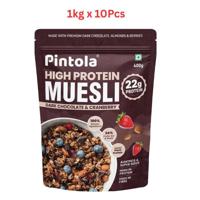 Pintola High Protein Dark Choco Oats -1Kg (Pack Of 10)