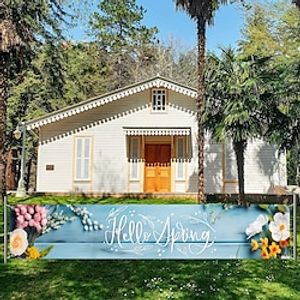 Spring Floral Banner Decoration Yard Banner Sign Banner Large Banner for Fence Garden Home Indoor Outdoor Party Parade Decorations Lightinthebox