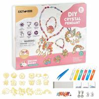 Eazy Kids DIY Kids Art & Craft Crystal Pendant Making & Coloring Set XL - Unicorn