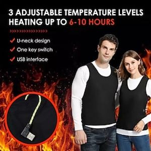 Winter Electronic USB Heated Jacket Women Men Warm Vest Infrared Heated Waistcoat For Camping Cycling Thermal Clothing miniinthebox