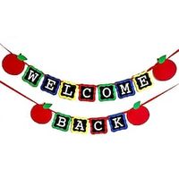 Welcome Back To School Apple Holiday Personalized Diy Wall Decor Party Banner Lightinthebox - thumbnail