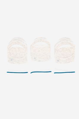 Mens 3 Pair Gamut 2 Socks  White/Oat