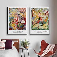 Wall Art Canvas Prints Painting Artwork Picture People Retro Home Decoration Dcor Rolled Canvas No Frame Unframed Unstretched Lightinthebox - thumbnail