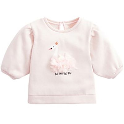 Kids Girls' Sweatshirt Long Sleeve Pale Pink Letter Animal Indoor Outdoor Adorable Cute 2-8 Years Lightinthebox