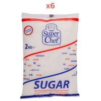 Super Chef White Sugar 2Kg (Pack Of 6)