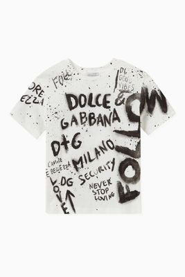 Graffiti Print T-shirt in Jersey Graffiti Print T-shirt in Jersey