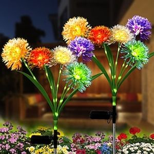 LED Solar Dandelion Lawn Light Outdoor Waterproof Courtyard Light Villa Garden Park Walkway Landscape Holiday Decoration miniinthebox