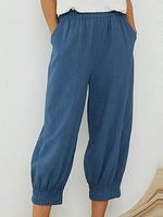 New waist casual pleated pants - thumbnail