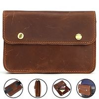 Men's Fanny Waist Bag Crazy Horse Genuine Leather Waist Packs Belt Loop Hip Hook Bum Bag Handmade Travel Small Phone Waist Pouch Lightinthebox - thumbnail