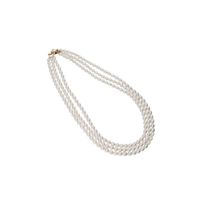 Sri Jagdamba Pearls Thanvi 3 Lines oval Pearl Set - JPJUN-20-143