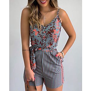 Women's Casual  Daily 2021 Shipped the same day as the order Sincerely accept orders White Jumpsuit Print Lightinthebox