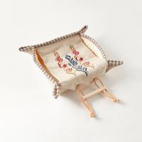 Calligraphy Embroidered Bread Basket - 34x34 cms