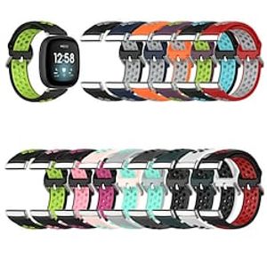 1 Pcs Watch Band for  Fitbit Versa 4 / Sense 2 / Versa 3 / Sense Adjustable Breathable Silicone Sport Strap Replacement Wristband miniinthebox
