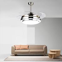 LED Ceiling Fans 108cm 1-Light Dimmable Electroplated/Painted Finishes Metal Acrylic Modern Nordic Style Bedroom Dining room ONLY DIMMABLE WITH REMOTE CONTROL Lightinthebox