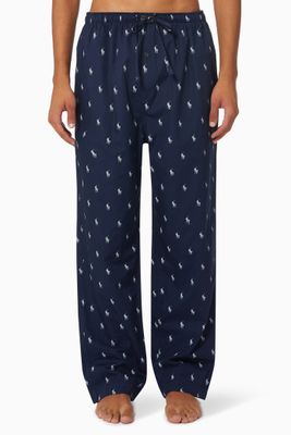 All-over Pony Print Pyjama Pants in Cotton All-over Pony Print Pyjama Pants in Cotton